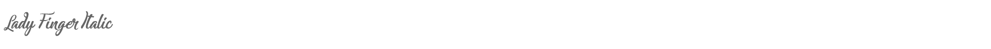 Sample characters Lady Finger Font